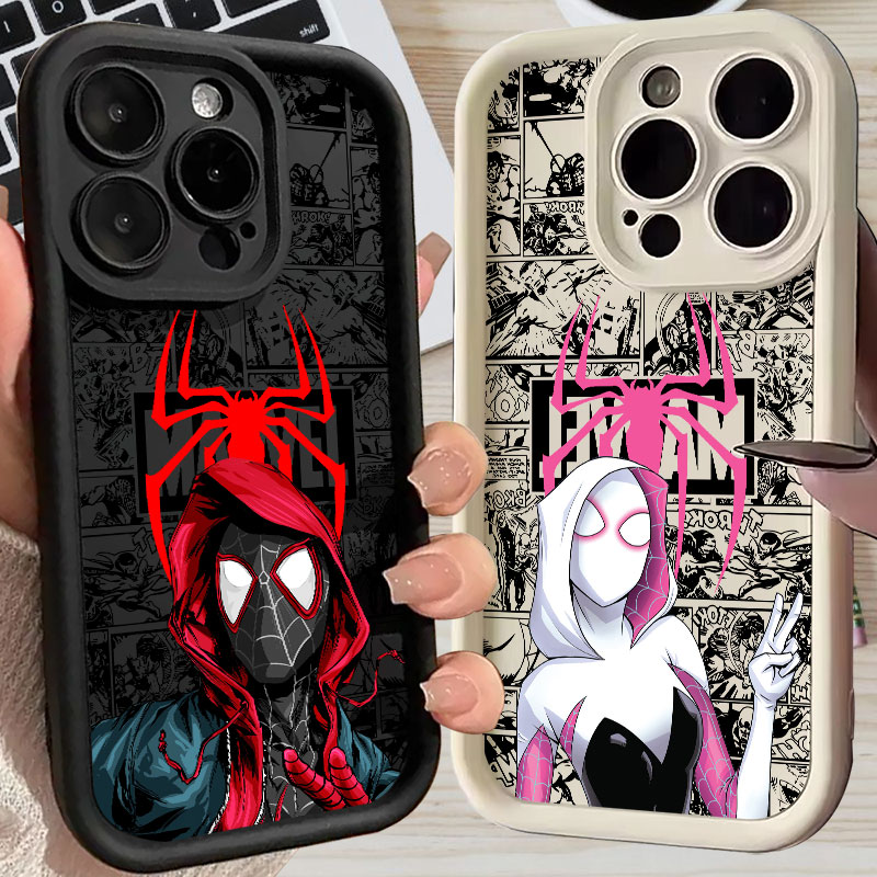 Phone Cases Iphone 14 - Spiderman Miles Morales Gwen Marvel Comics