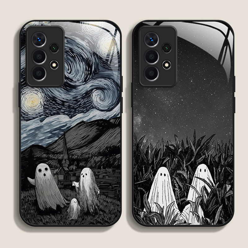 Phone Cases Galaxy S23 - Funny Ghost Abstract Art Pattern Tempered