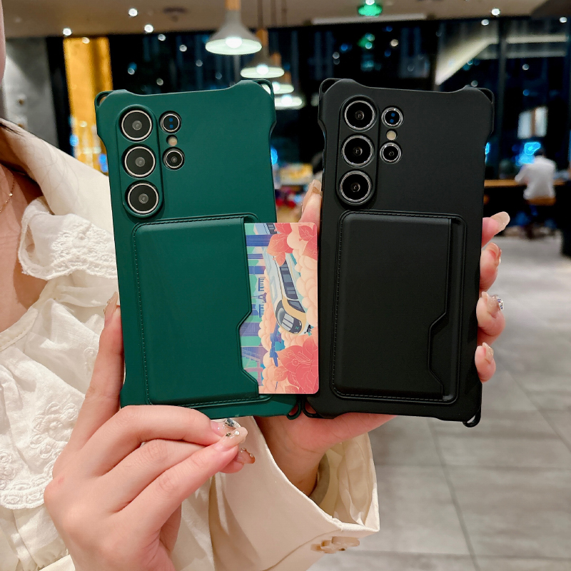 Phone Cases With Card Holder - Liquid Silicone Wallet Card Slot Four