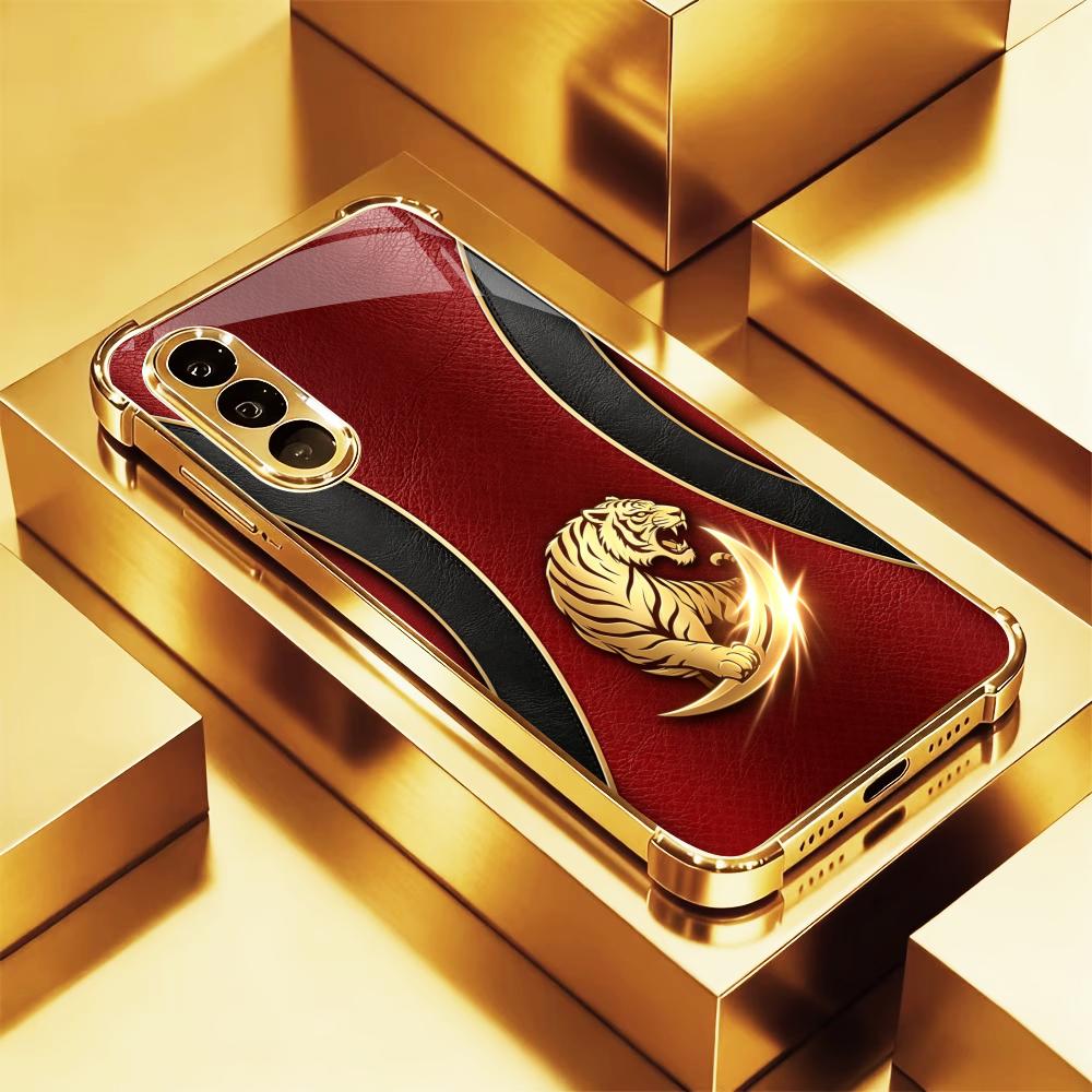 Phone Cases Quad Lock - Luxurious Fashion Golden tiger phone case