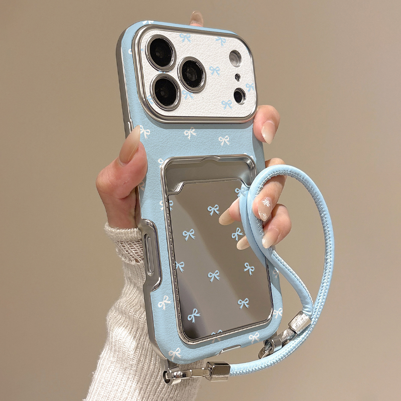 Phone Cases With Card Holder - Cute Bow Mirror Card Holder Phone