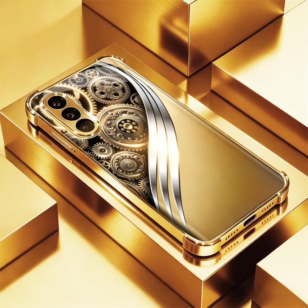 Phone Cases Quad Lock - Ornate Vintage Golden Gear phone case