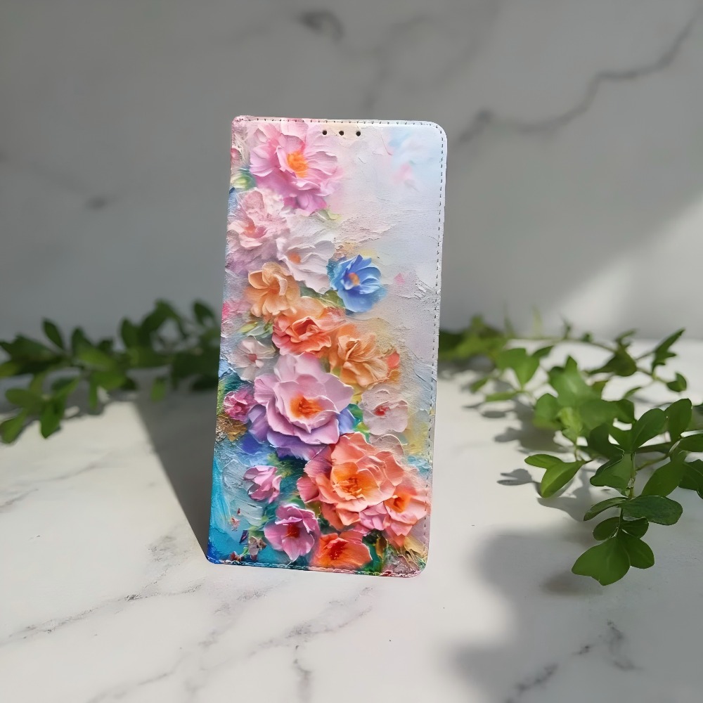 Phone Cases Galaxy S23 - Painted Magnetic Flip Leather Wallet Case