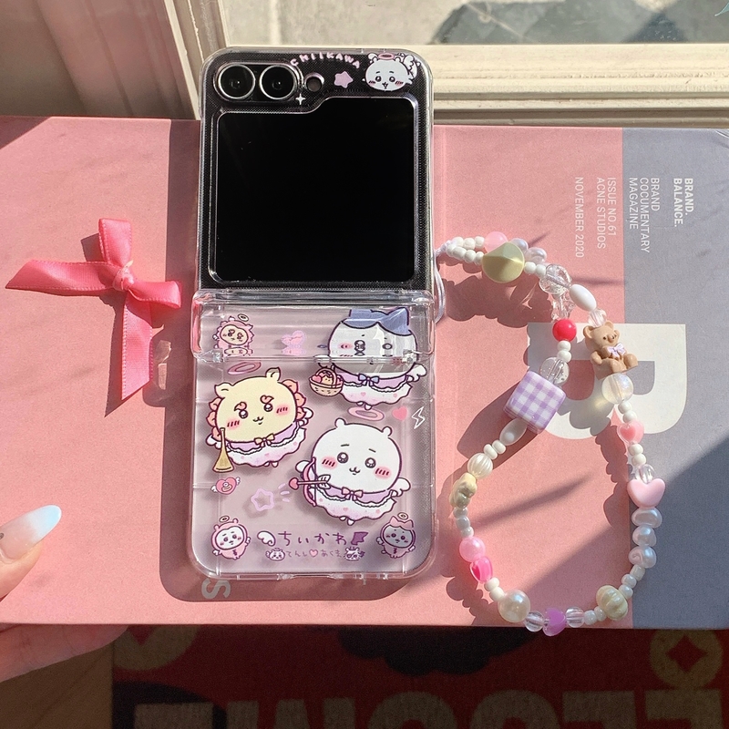 Phone Cases With Card Holder - Cute Cartoon Anime Chiikawa Usagi Hachiware