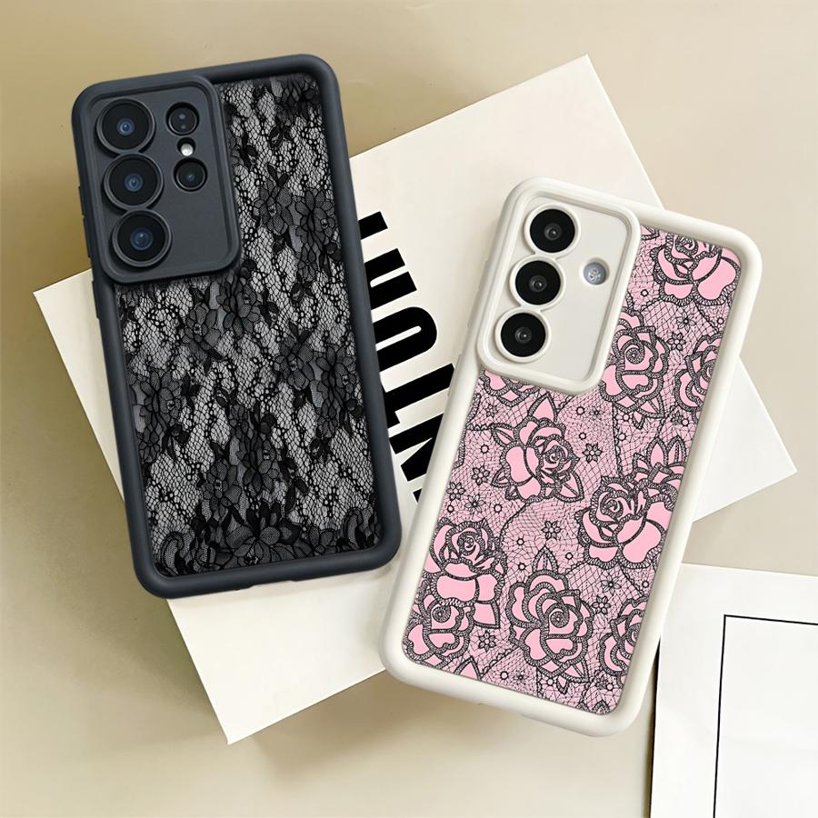 Phone Cases Galaxy S23 - Creative Lace Pattern Phone Cover Case