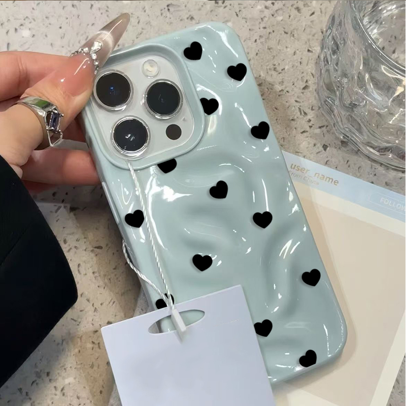 Aesthetic Cute Black Heart Sho - đánh giá và giá Phone Cases Cute