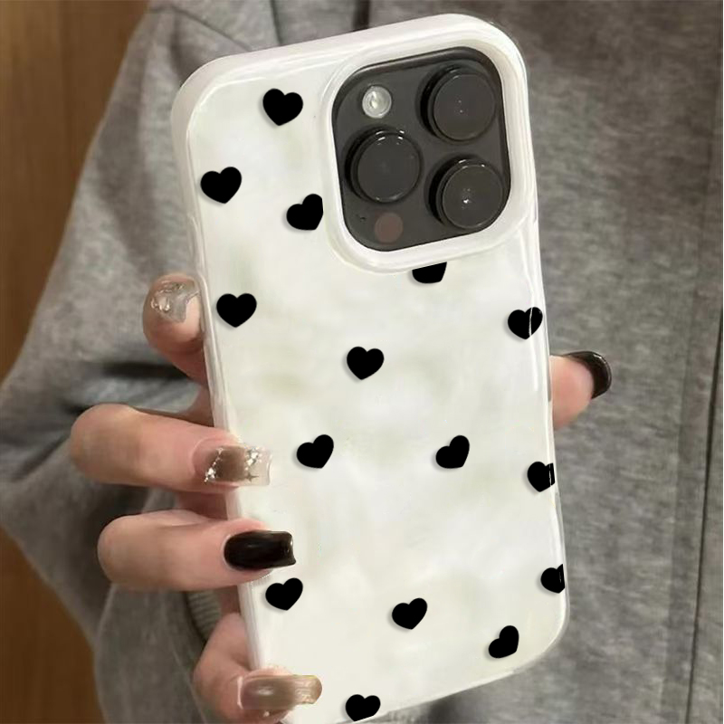 Aesthetic Cute Black Heart Sho - đánh giá và giá Phone Cases Cute