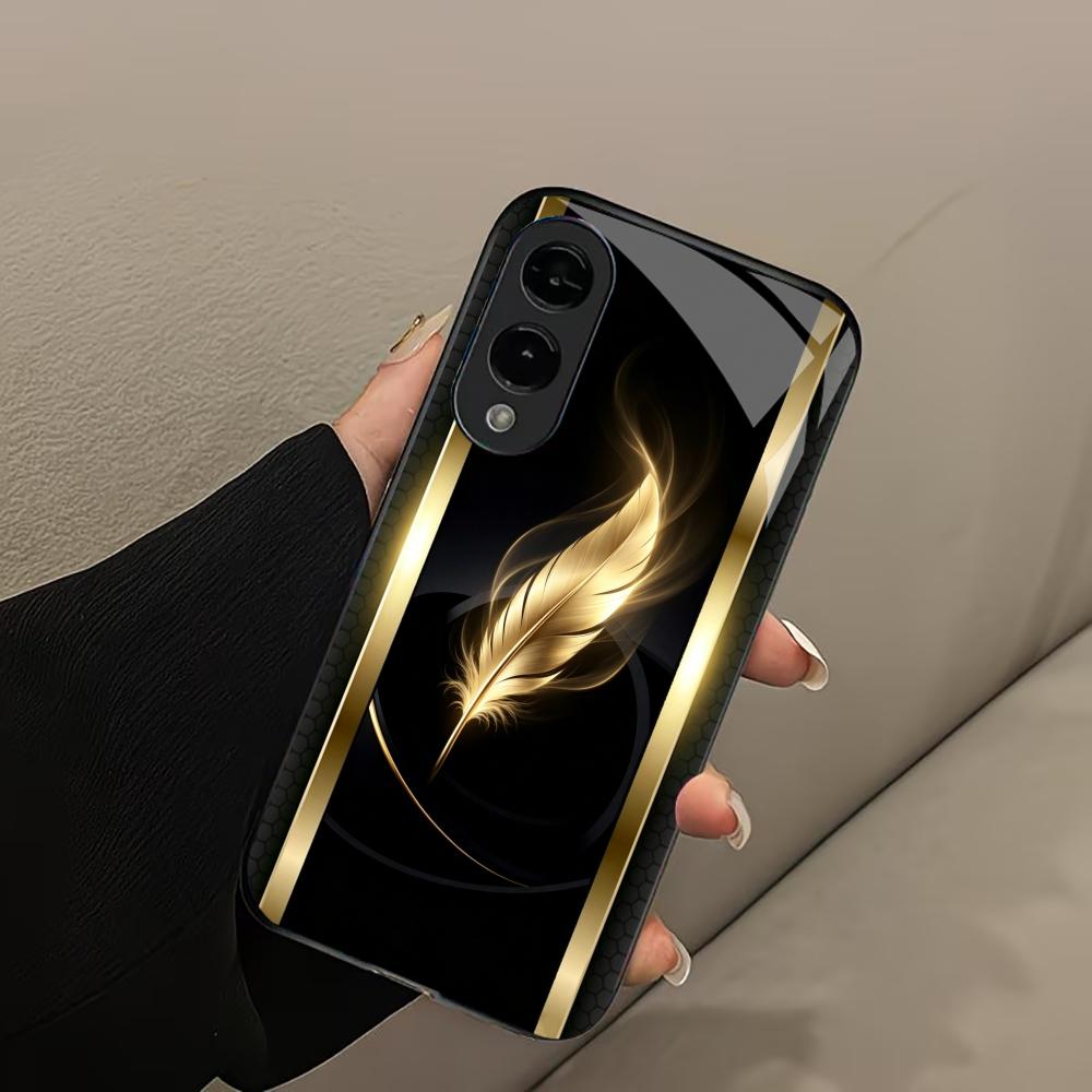 Shiny Golden Feather phone cas - đánh giá và giá Phone Cases Quad Lock