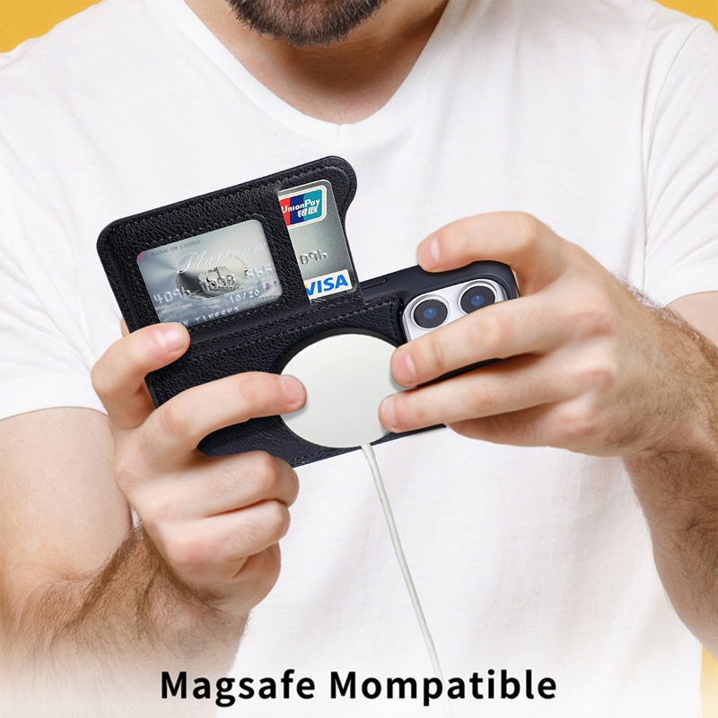 For Magsafe Magnetic Flip Leat - đánh giá và giá Phone Cases With Card Holder