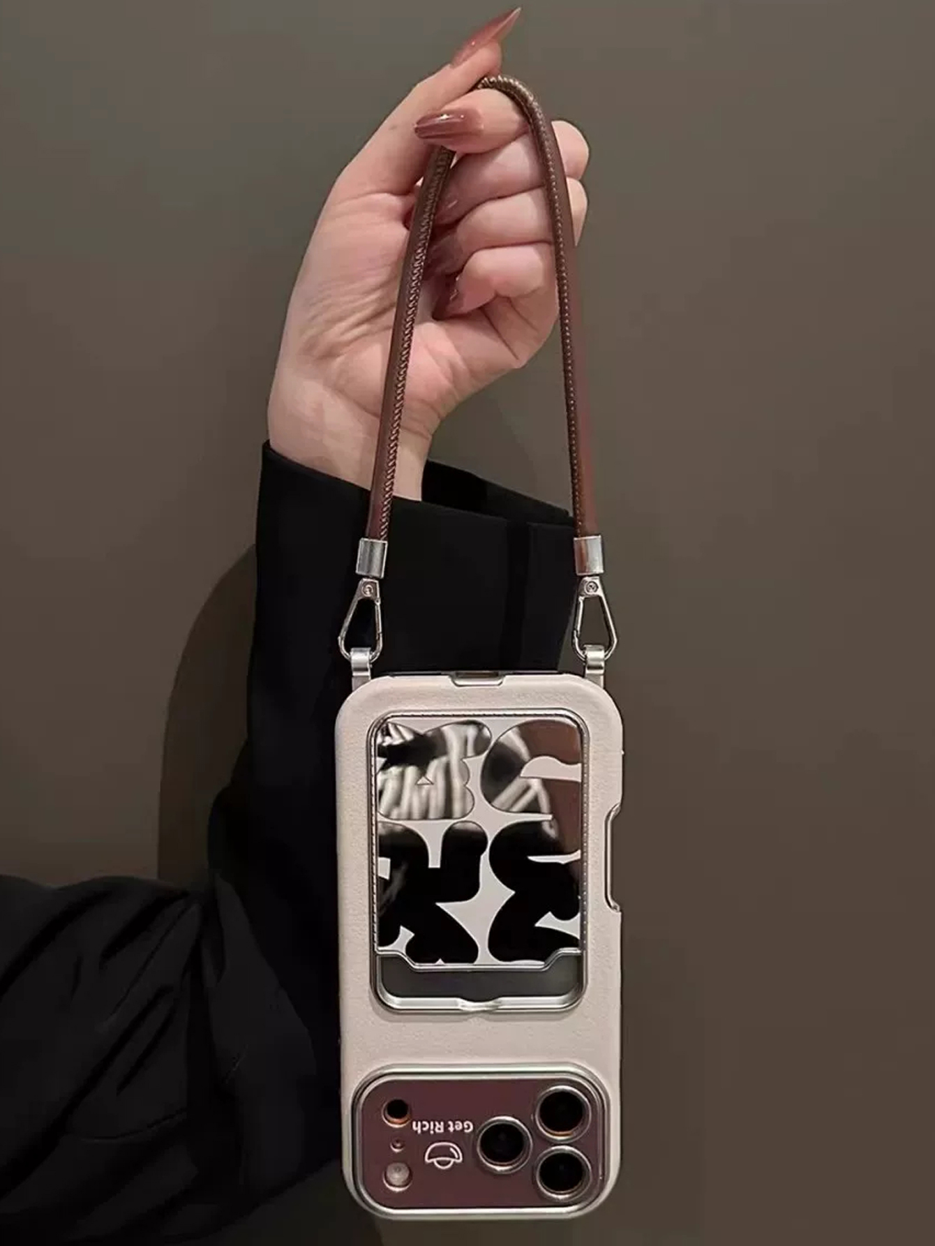 Luxury Leather Mirror Card Hol - đánh giá và giá Phone Cases With Card Holder