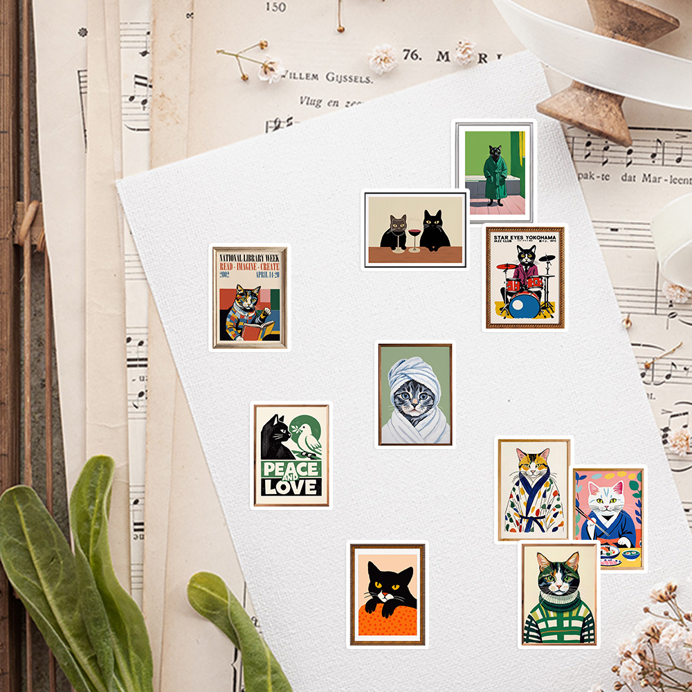 Cute Cat Poster Stickers Water - đánh giá và giá Phone Cases Junk