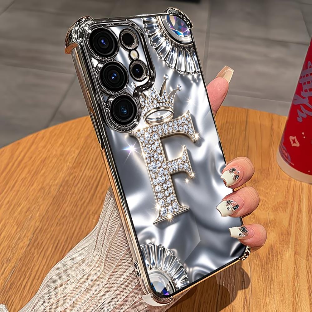 Luxury Diamond Letter F phone  - đánh giá và giá Phone Cases Quad Lock