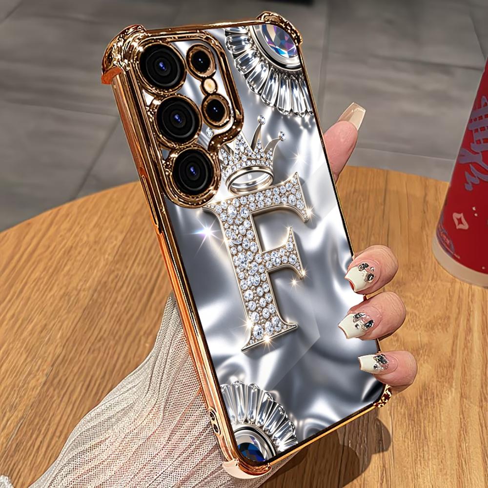 Luxury Diamond Letter F phone  - đánh giá và giá Phone Cases Quad Lock