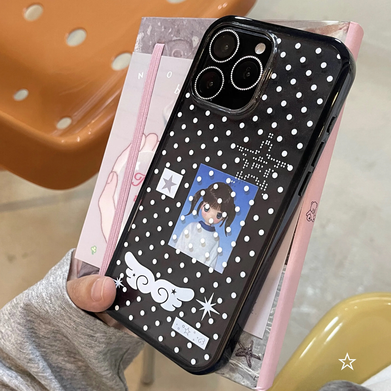 Ins Korean Girl Polka Dots Win - đánh giá và giá Phone Cases For Girls