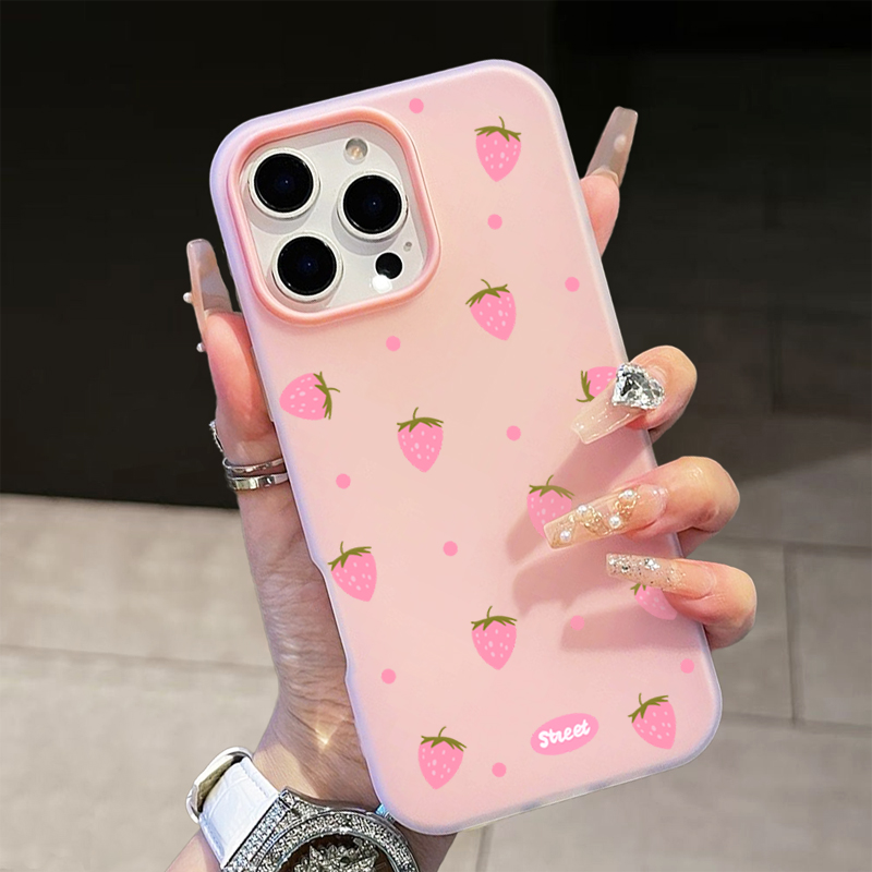 Sweet Pink Strawberry Pattern  - đánh giá và giá Phone Cases Iphone 14