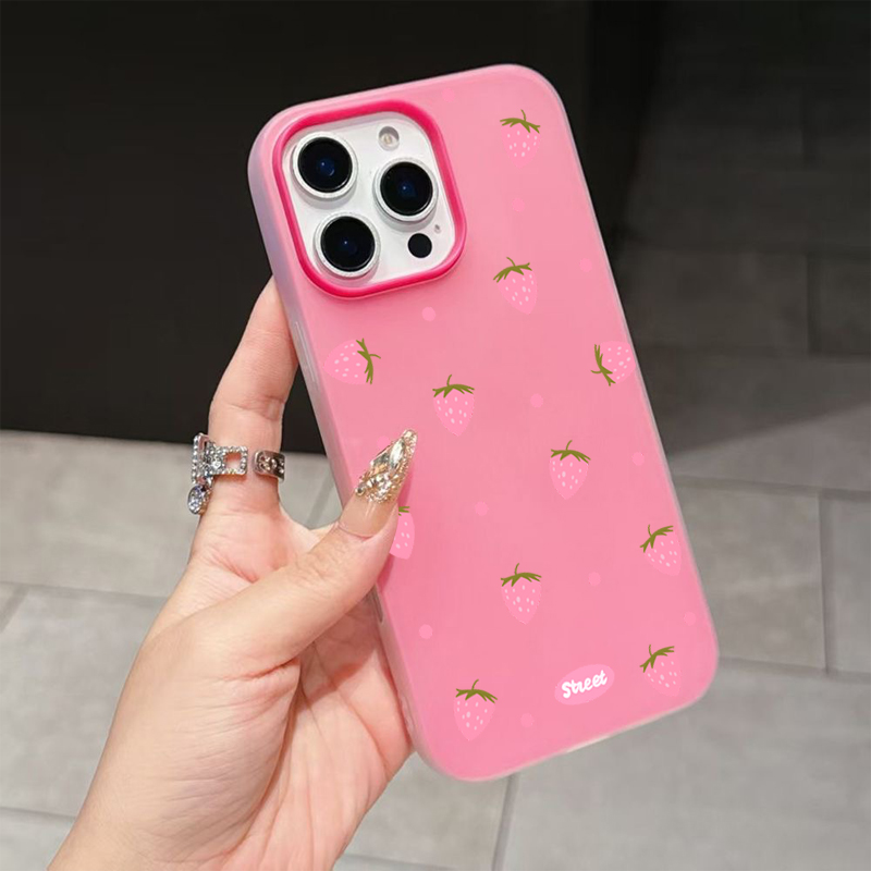 Sweet Pink Strawberry Pattern  - đánh giá và giá Phone Cases Iphone 14