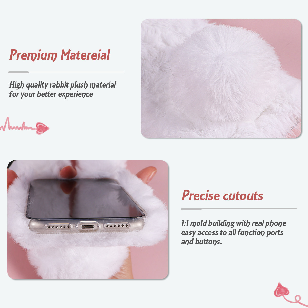 White 6.1 Inch Adorable Rabbit - đánh giá và giá Phone Cases For Girls